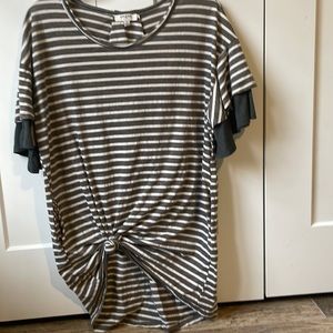 Striped blouse/tunic with pockets